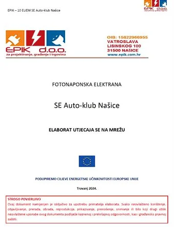 Projektna dokumentacija: Mrežni elaborati — Auto-klub Našice