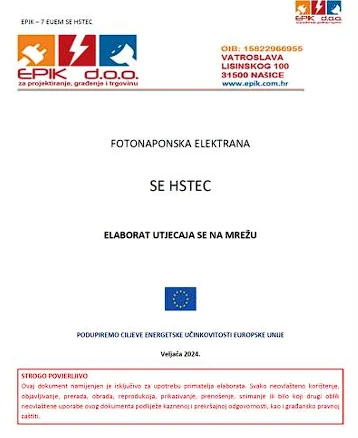 Projektna dokumentacija: Mrežni elaborati — HSTEC