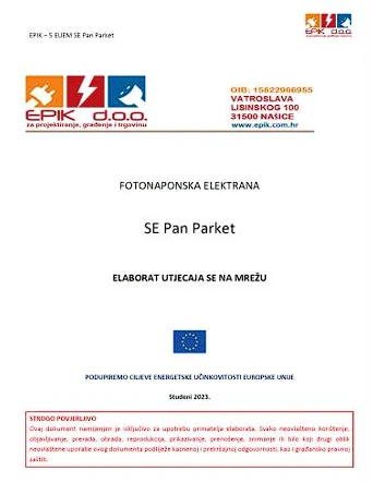 Projektna dokumentacija: Mrežni elaborati — Pan Parket