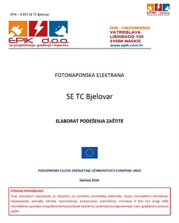 Projektna dokumentacija: Mrežni elaborati — TC Bjelovar